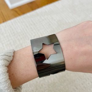 Star Stamped Metal Cuff Bracelet